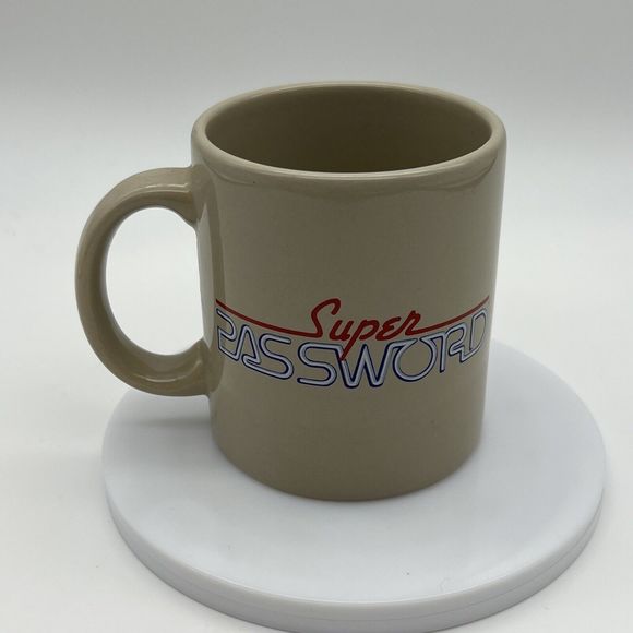 Super Password Game Show Coffee Mug Cup 1984 1989 - Picture 1 of 12
